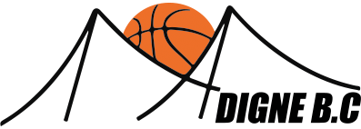 Logo noir et orange du Digne Basket Club adopté en 2007